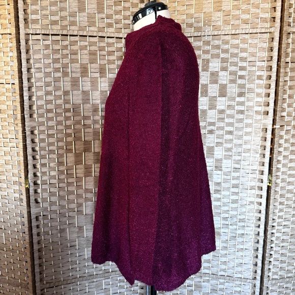 NWOT merlot nubbly weave tunic length sweater 1XL - Picture 7 of 11
